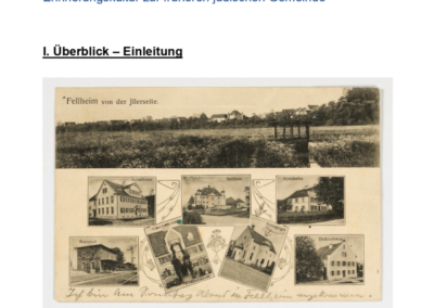 Ingvild Richardsen: Spaziergang durch Fellheim – Erinnerungskultur zur früheren jüdischen Gemeinde